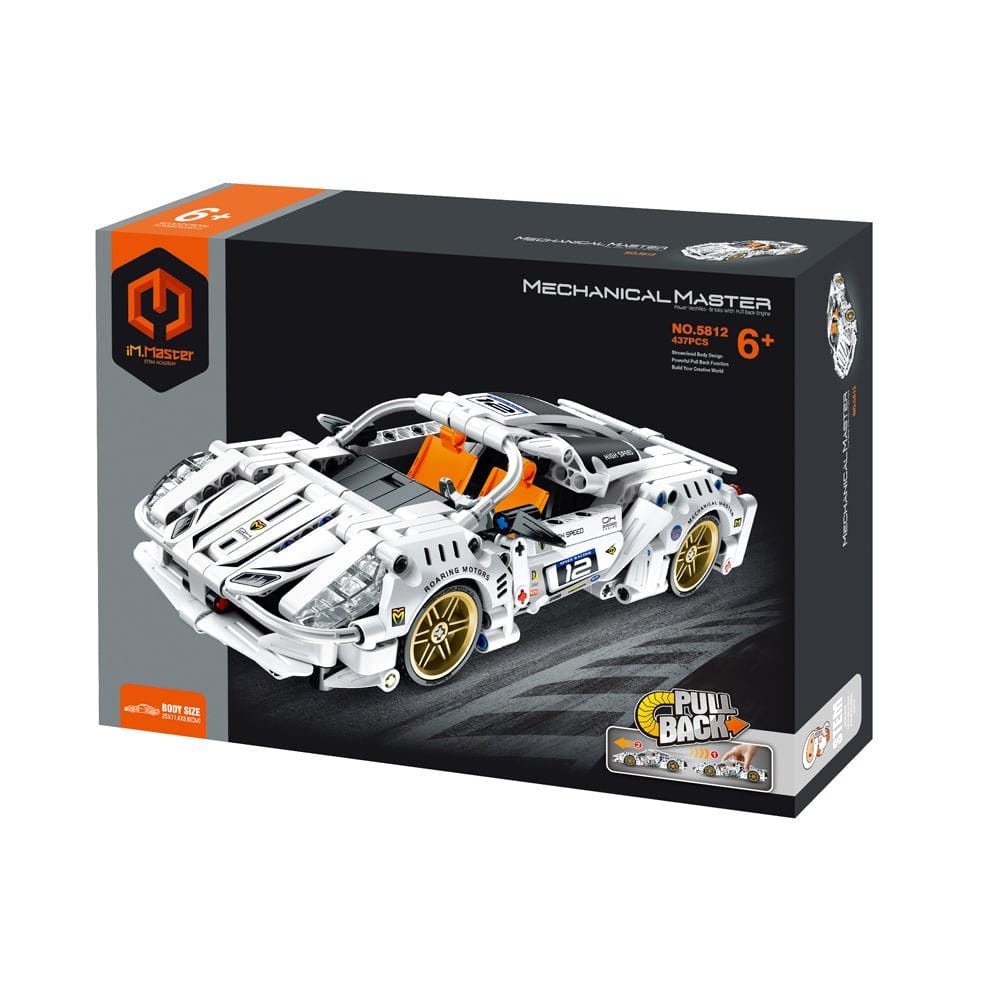 IM Master Pullback Super Car 437pc Kit - White [5812] - Hobbytech Toys