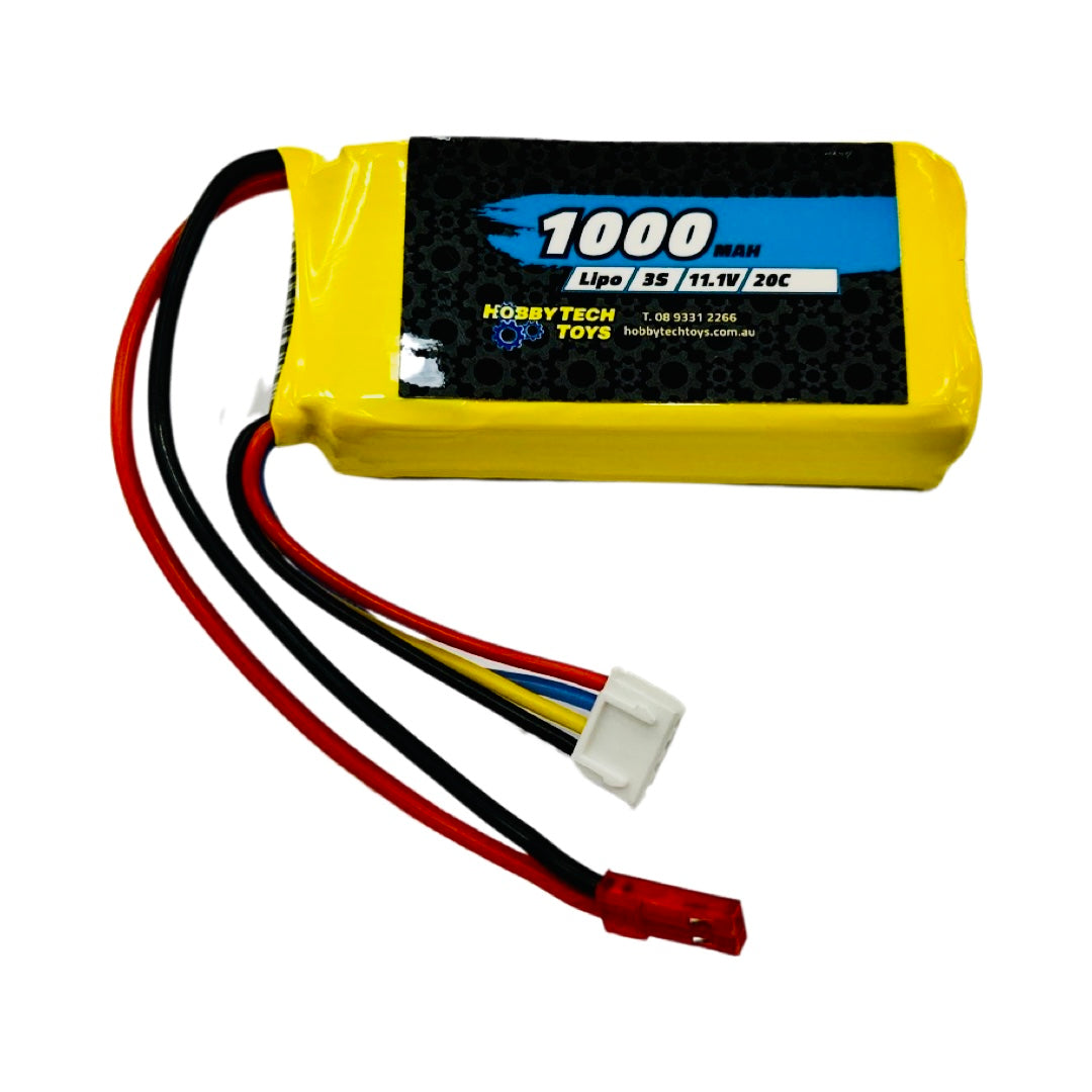 Hobbytech 1000mah 3S 11.1v 20c Softcase Lipo Battery - JST - Hobbytech Toys