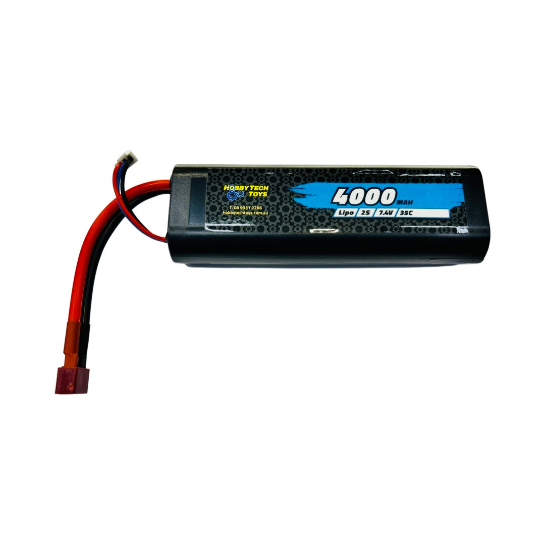 Hobbytech 4000mah 2S 7.4v 35c Hardcase Lipo Battery - Deans - Hobbytech Toys