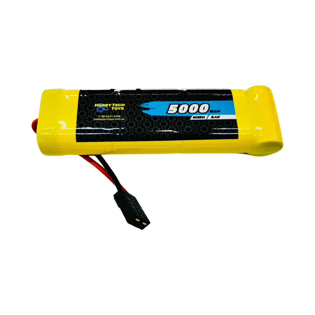 Hobbytech 5000mah 8.4v Nimh Traxxas Compatible Battery - Flat Style Hobbytech BATTERIES & CHARGERS