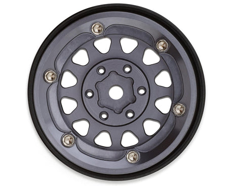 Injora 1.3" D-Slot Aluminum Micro Crawler Beadlock Wheels - Grey/Black (4)