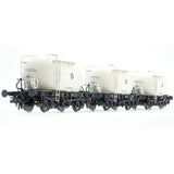 Irish Railway Model OO Scale CIE Bulk Cement Wagon - Ivory - Pack 2 (3 Pack) [IRM1196]