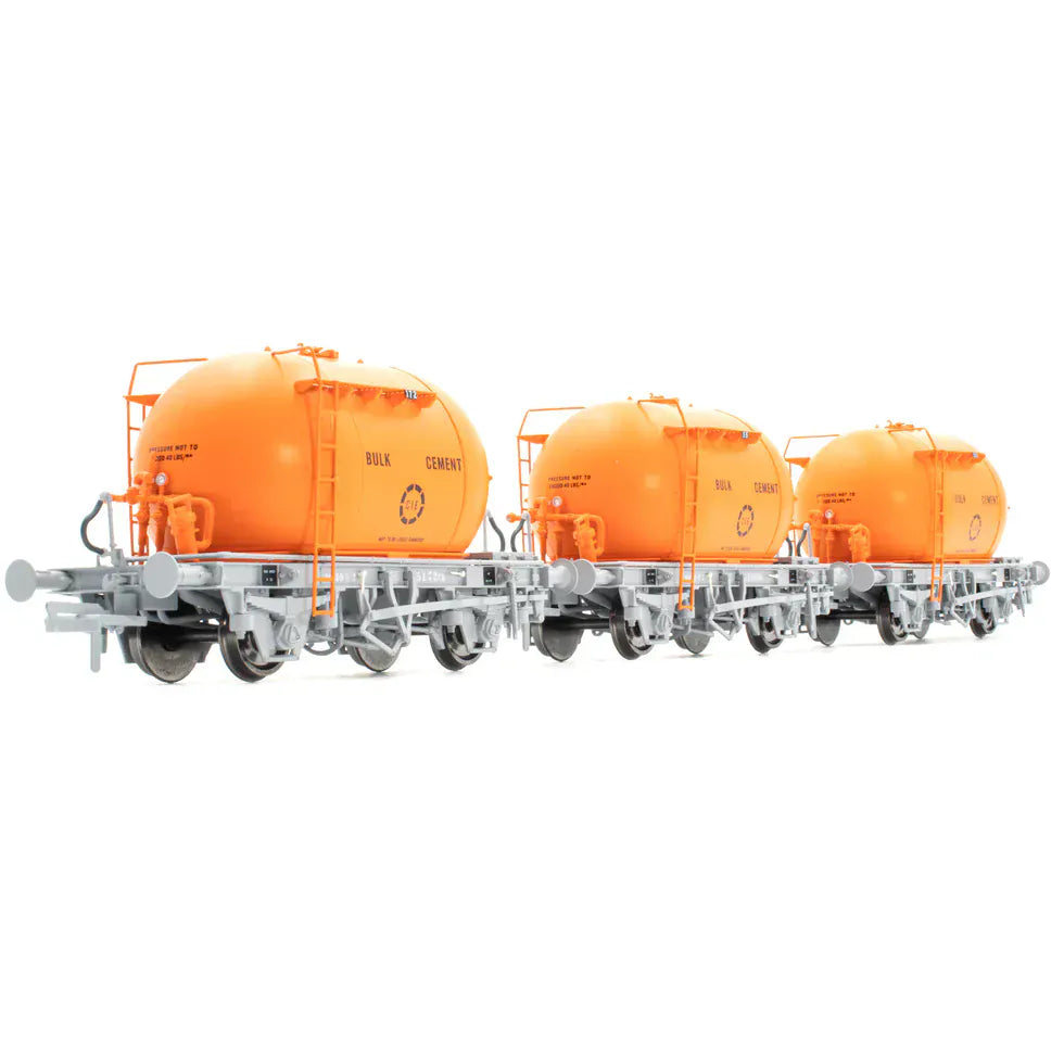 Irish Railway Model OO Scale CIE Bulk Cement Wagon - Orange - Pack 1 (3 Pack) [IRM1192]