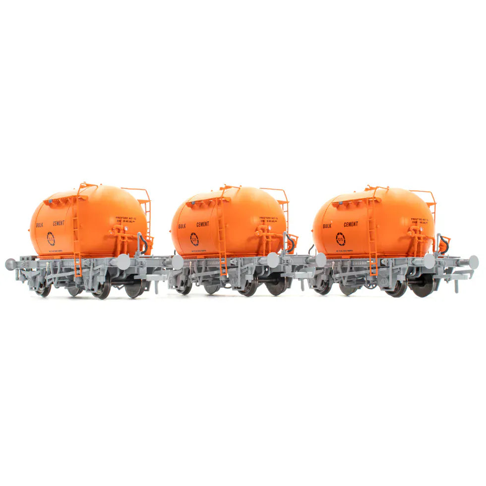 Irish Railway Model OO Scale CIE Bulk Cement Wagon - Orange - Pack 2 (3 Pack) [IRM1193]