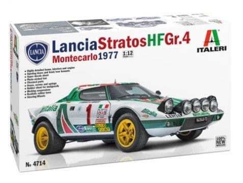 Italeri 1/12 Lancia Stratos HF Gr.4 Monte Carlo Rally 1977 Plastic Model Kit [4714S] - Hobbytech Toys