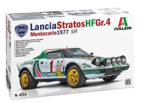 Italeri 1/12 Lancia Stratos HF Gr.4 Monte Carlo Rally 1977 Plastic Model Kit [4714S] - Hobbytech Toys