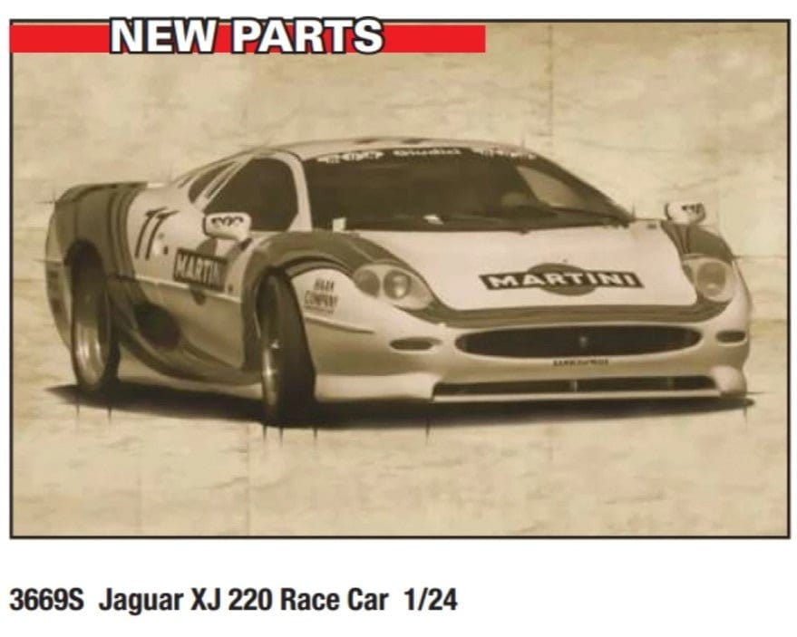 Italeri 1/24 Jaguar XJ 220 Race Car Plastic Model Kit [3669S] - Hobbytech Toys