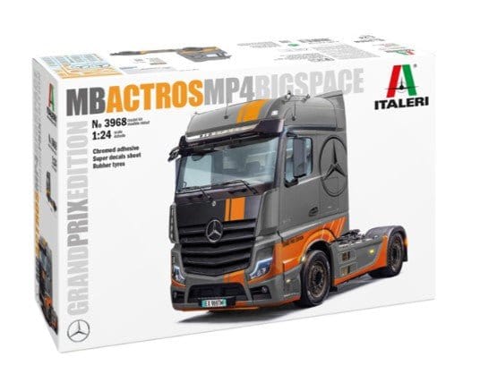 Italeri 1/24 Mercedes Benz Actros MP4 Big Space Grand Prix Edition (Super Decal Sheet) Plastic Model Kit [3968S] - Hobbytech Toys