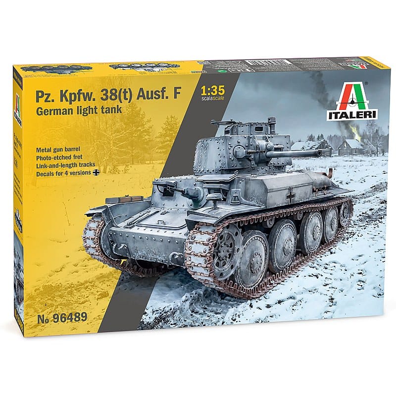 Italeri 1/35 Pz. Kpfw. 38(t) Ausf. F Plastic Model Kit [96489]