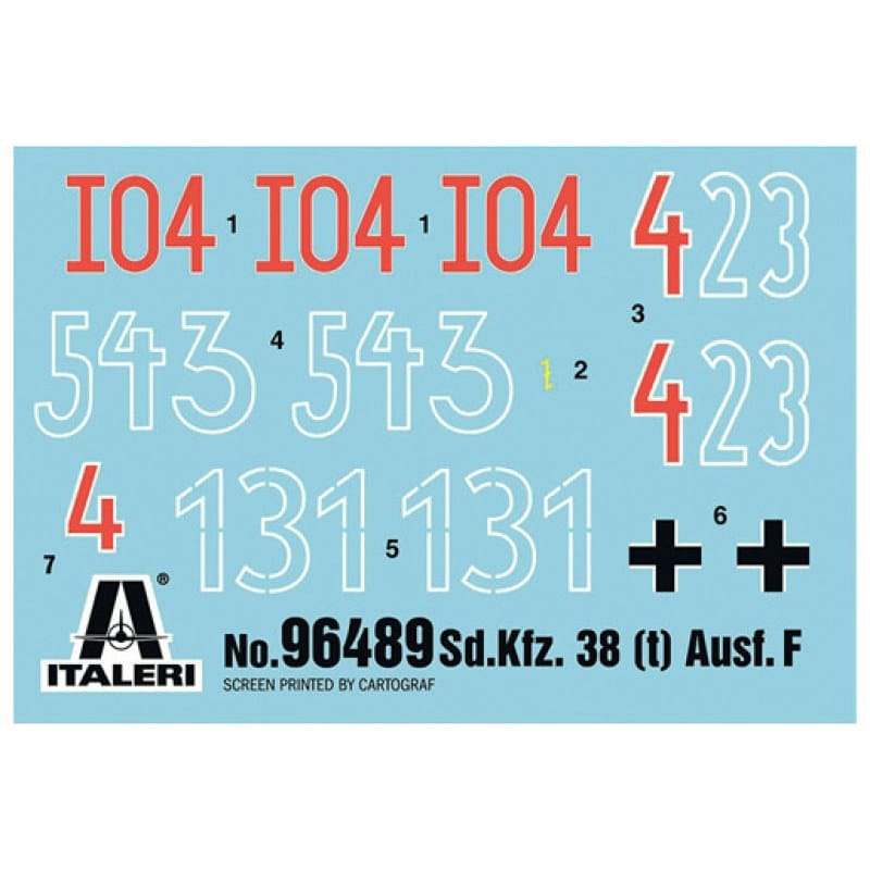 Italeri 1/35 Pz. Kpfw. 38(t) Ausf. F Plastic Model Kit [96489]