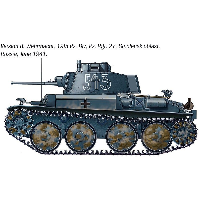 Italeri 1/35 Pz. Kpfw. 38(t) Ausf. F Plastic Model Kit [96489]
