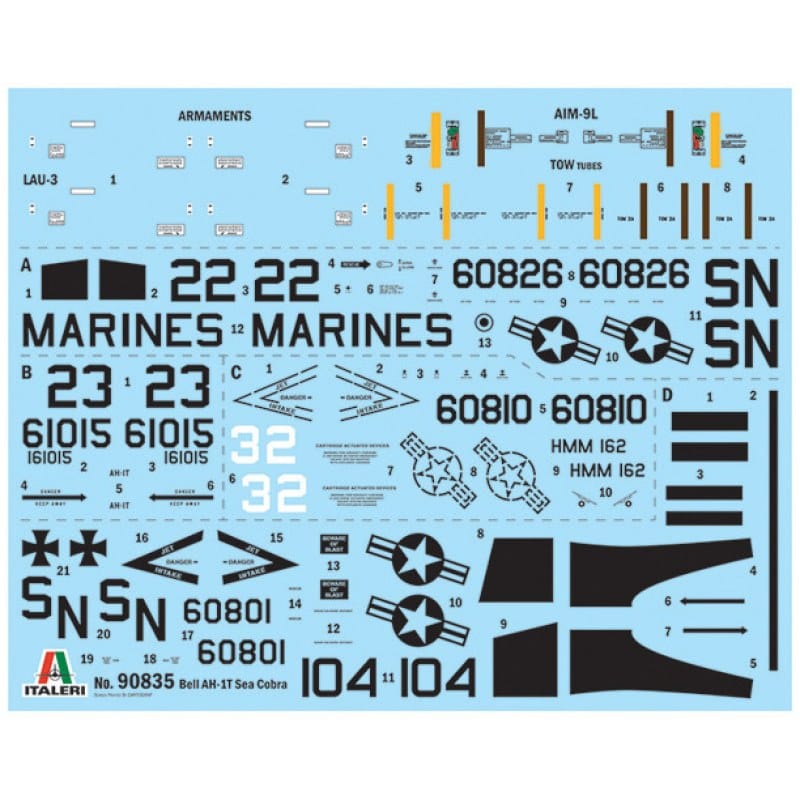 Italeri 1/48 AH-1T Sea Cobra Plastic Model Kit [90835]