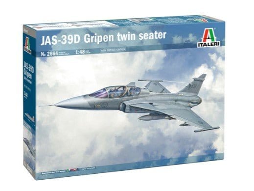 Italeri 1/48 JAS - 39D Gripen Twin Seater (New Decals Edition) Plastic Model Kit [2664S] - Hobbytech Toys