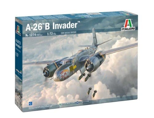Italeri 1/72 A - 26B Invader (New Decals Edition) Plastic Model Kit [1274S] - Hobbytech Toys