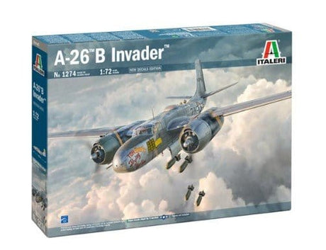 Italeri 1/72 A - 26B Invader (New Decals Edition) Plastic Model Kit [1274S] - Hobbytech Toys