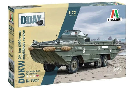 Italeri 1/72 DUKW Amphibious Truck D - Day 80th Anniversary Plastic Model Kit [7022] - Hobbytech Toys
