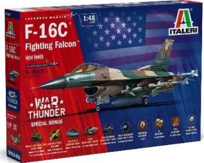Italeri 1/72 F - 16C Fighting Falcon (War Thunder Series) Plastic Model Kit [35105] - Hobbytech Toys