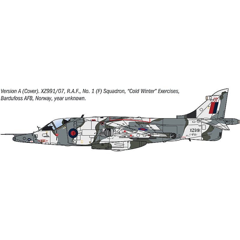 Italeri 1/72 Harrier Gr.3 Winter Camo Plastic Model Kit [91278]
