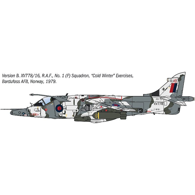 Italeri 1/72 Harrier Gr.3 Winter Camo Plastic Model Kit [91278]