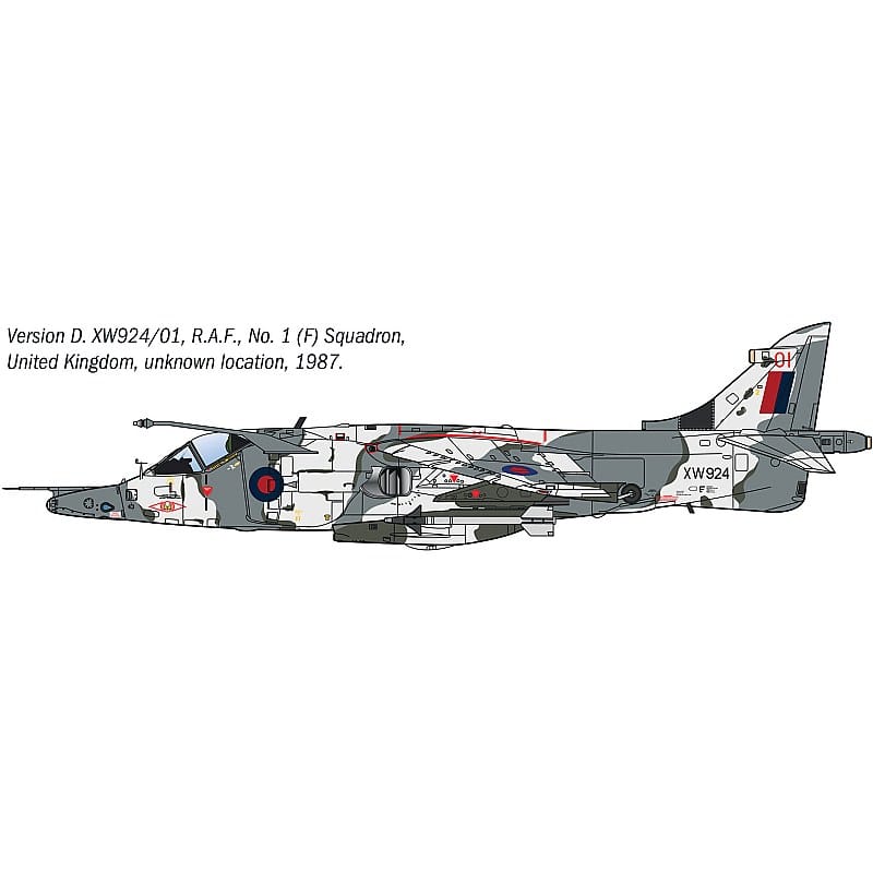 Italeri 1/72 Harrier Gr.3 Winter Camo Plastic Model Kit [91278]