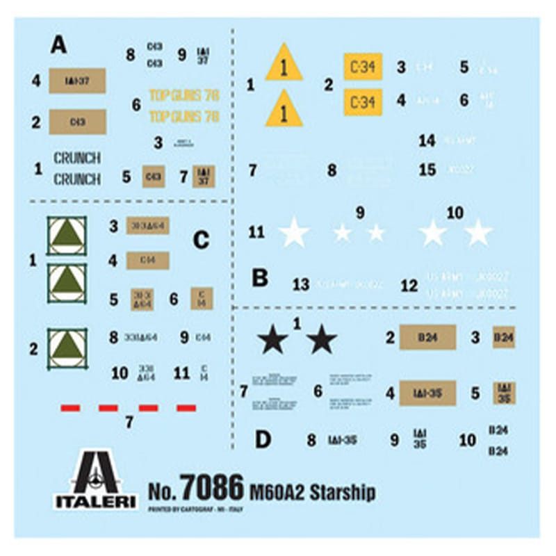 Italeri 1/72 M60A2 Plastic Model Kit [7086S]
