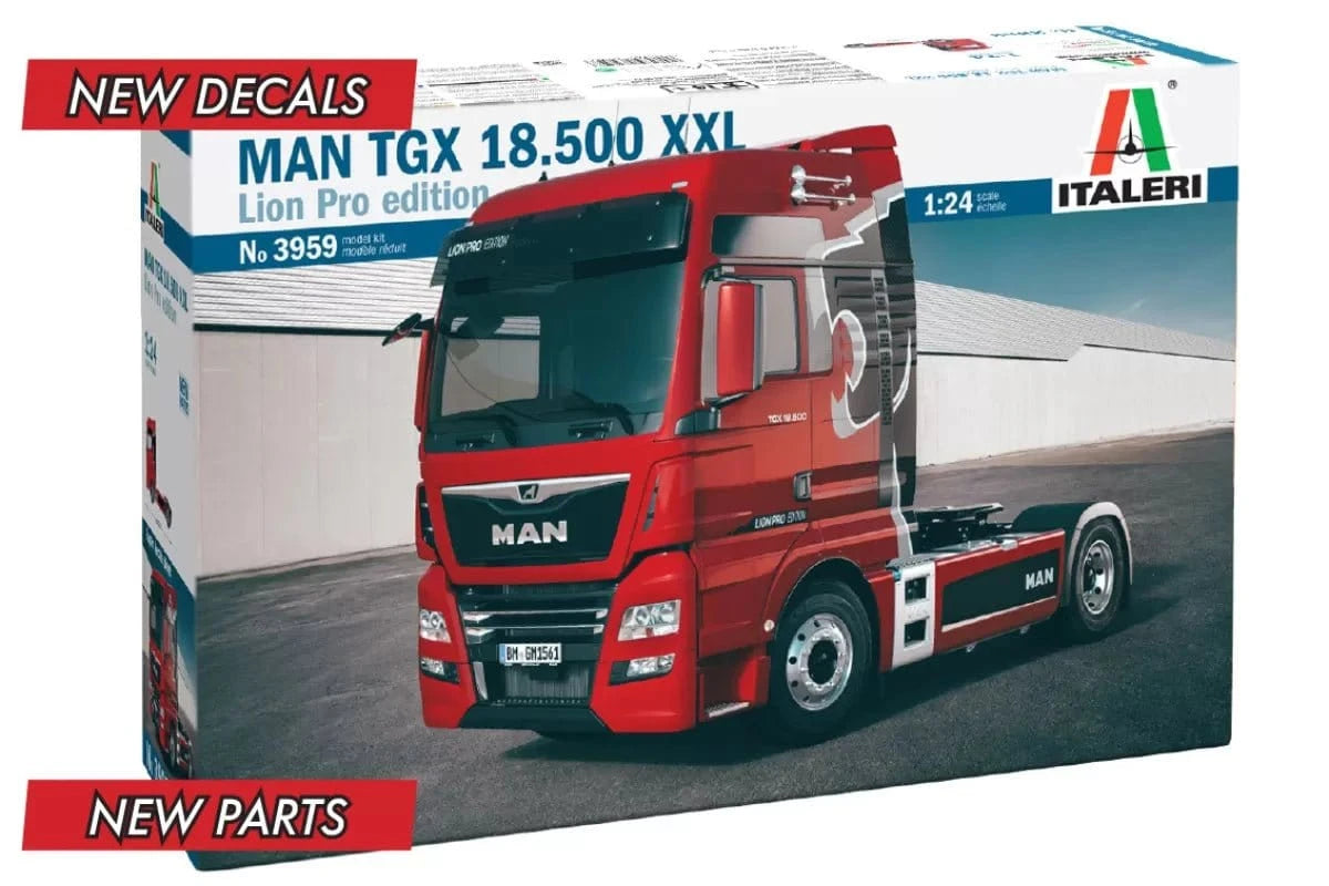 Italeri 3959 1/24 MAN TGX XXL D - 38 Truck Plastic Model Kit - Hobbytech Toys