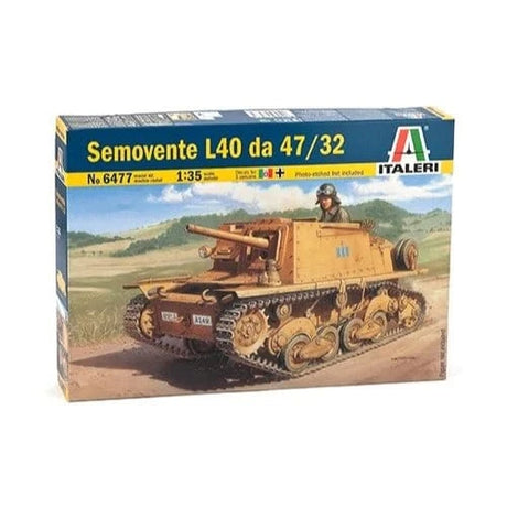Italeri 6477 1/35 Semovente L40 da 47/32 Italian Self - Propelled Gun Plastic Model Kit - Hobbytech Toys