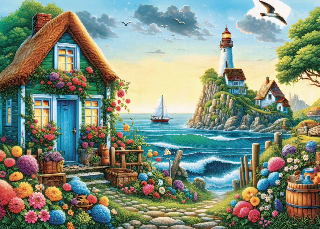 JaCaRou Blue House Bay 1000pc Jigsaw Puzzle
