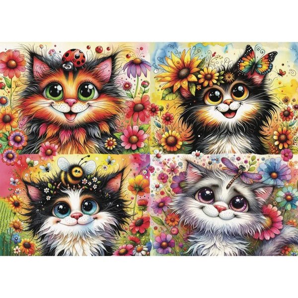 JaCaRou Cat - Titude Squad 1000pc Jigsaw Puzzle - Hobbytech Toys