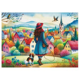 JaCaRou Dog Walking Bliss 1000pc Jigsaw Puzzle - Hobbytech Toys
