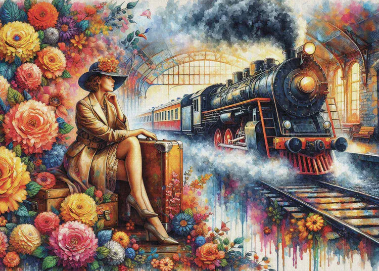 JaCaRou Elegance Meets Steam 1000pc Jigsaw Puzzle