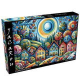 JaCaRou Lovely Colorful Village 1000pc Jigsaw Puzzle - Hobbytech Toys