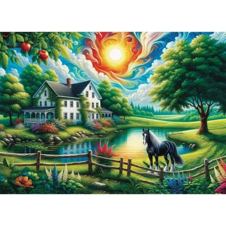 JaCaRou Majestic Black Beauty 1000pc Jigsaw Puzzle - Hobbytech Toys