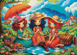 JaCaRou Three Picnic Friends 1000pc Jigsaw Puzzle
