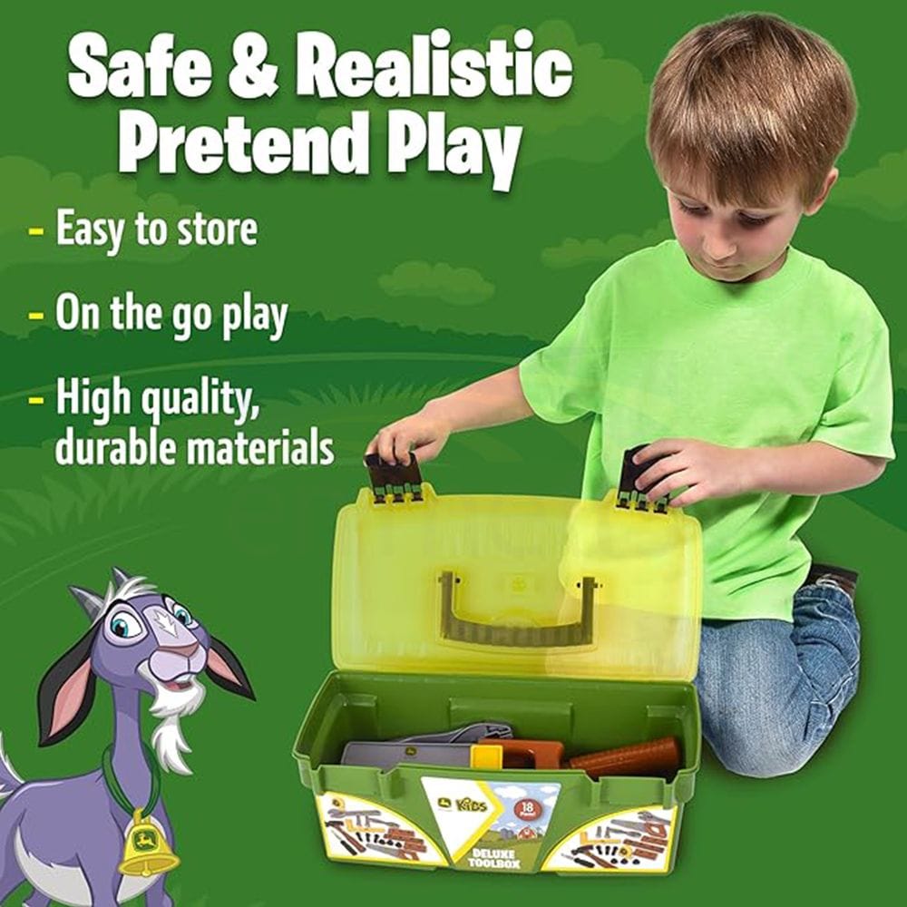 John Deere 18 Piece Deluxe Toy Tool Box