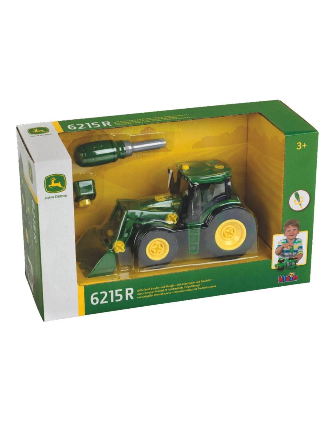 John Deere 6215R Buildable Tractor With Front Loader Toy