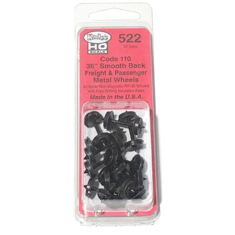 Kadee 522 HO Metal Wheels, 36/Smooth 12 - Hobbytech Toys