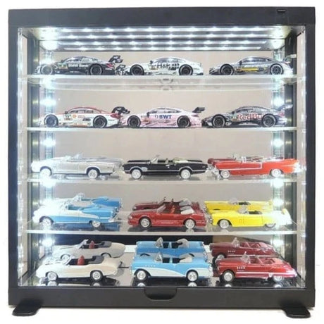KC 5 - Layer Led Display Case black - Suits 1:64 & 1:43 Model Cars - Hobbytech Toys