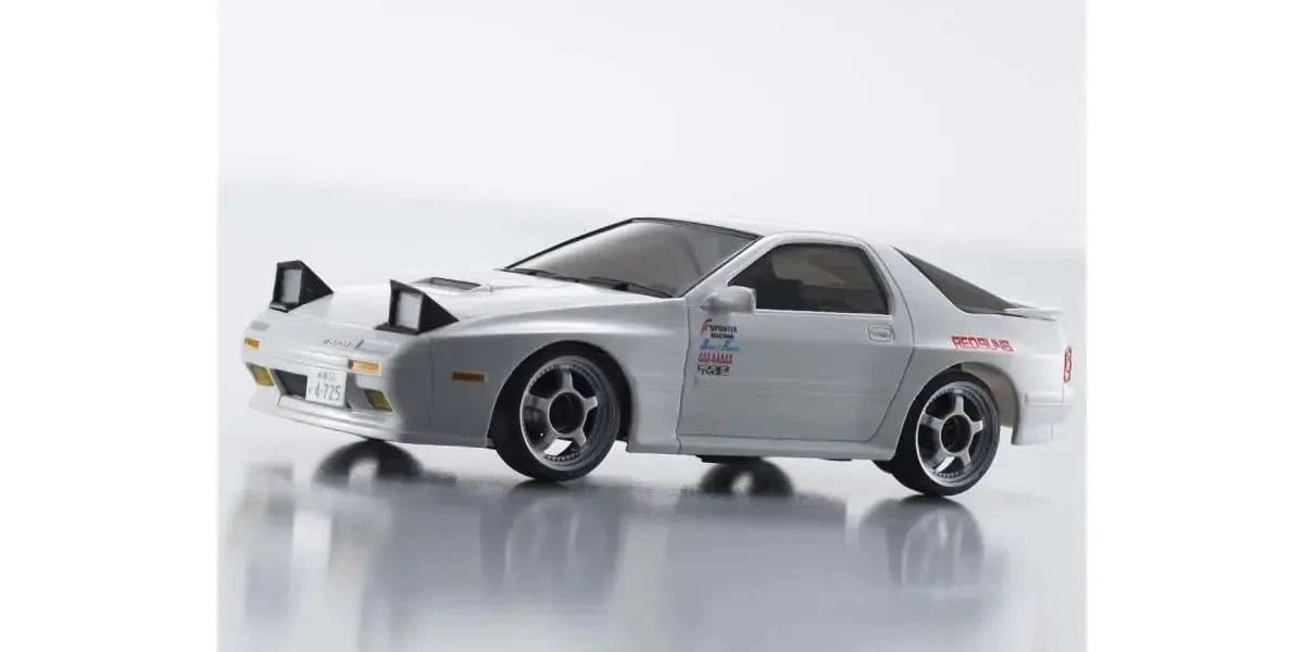 Kyosho First Mini - Z Initial D Mazda Savanna RX - 7 FC3S RC Car - White [66602A] - Hobbytech Toys