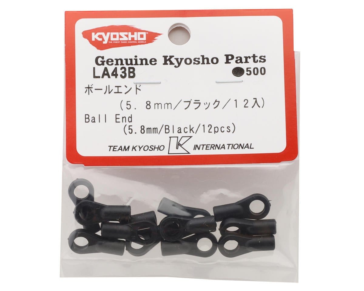 Kyosho Long 5.8mm Plastic Ball Ends (12) [LA43B] - Hobbytech Toys