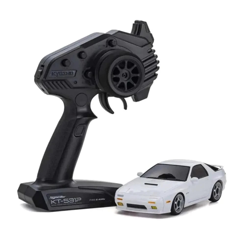 Kyosho MINI - Z AWD MA - 020 Readyset Mazda Savanna RX - 7 FC3S White [32634W] - Hobbytech Toys