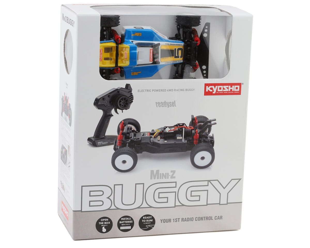 Kyosho Mini - Z Buggy Ready set OPTIMA Blue / White 32094BW** - Hobbytech Toys