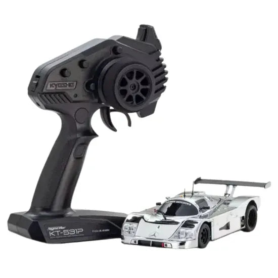 Kyosho Mini-Z Sauber-Mercedes Gruppe-C Rennsportwagen C 9 Chrome Silver w/Gyro RWD MR-04 Readyset
