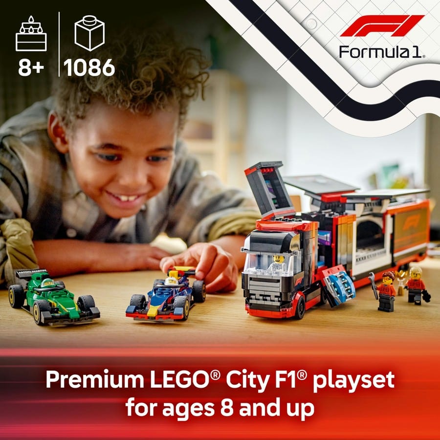 LEGO City - F1 Truck with RB20 & AMR24 F1 Cars [60445]