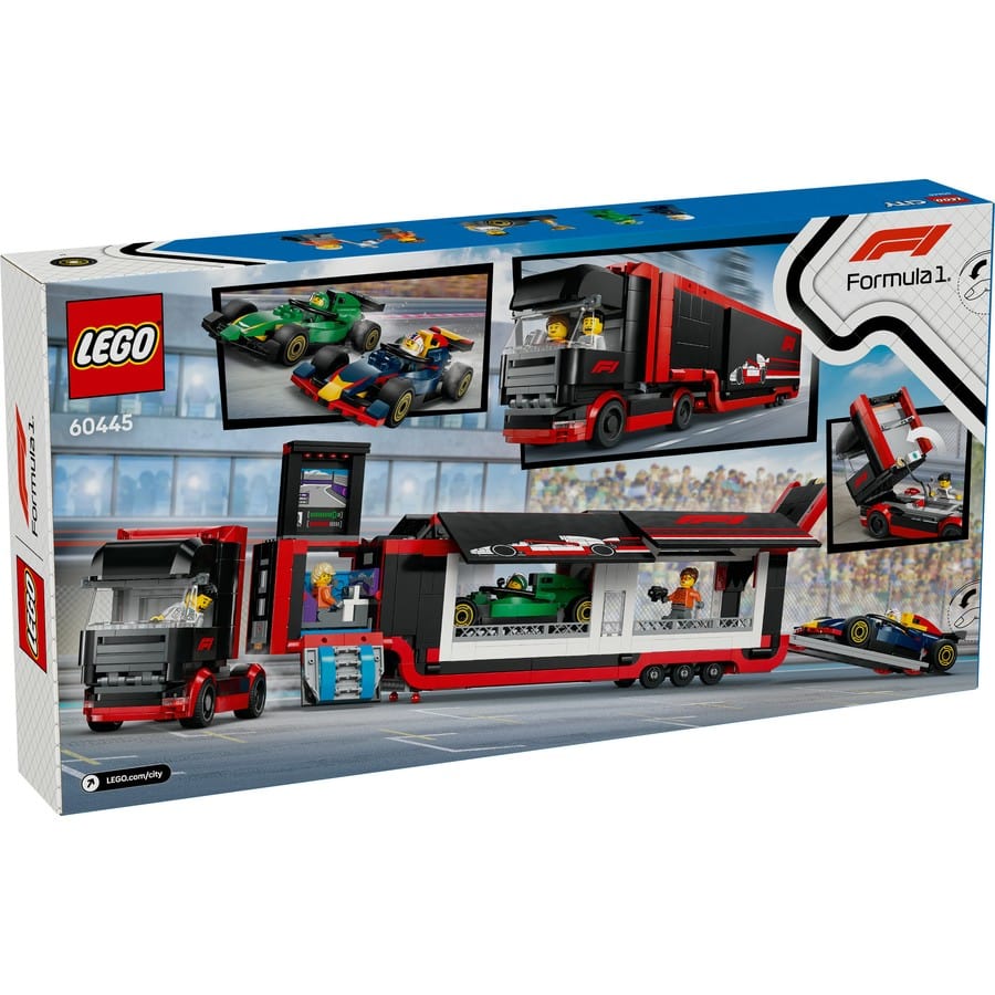 LEGO City - F1 Truck with RB20 & AMR24 F1 Cars [60445]