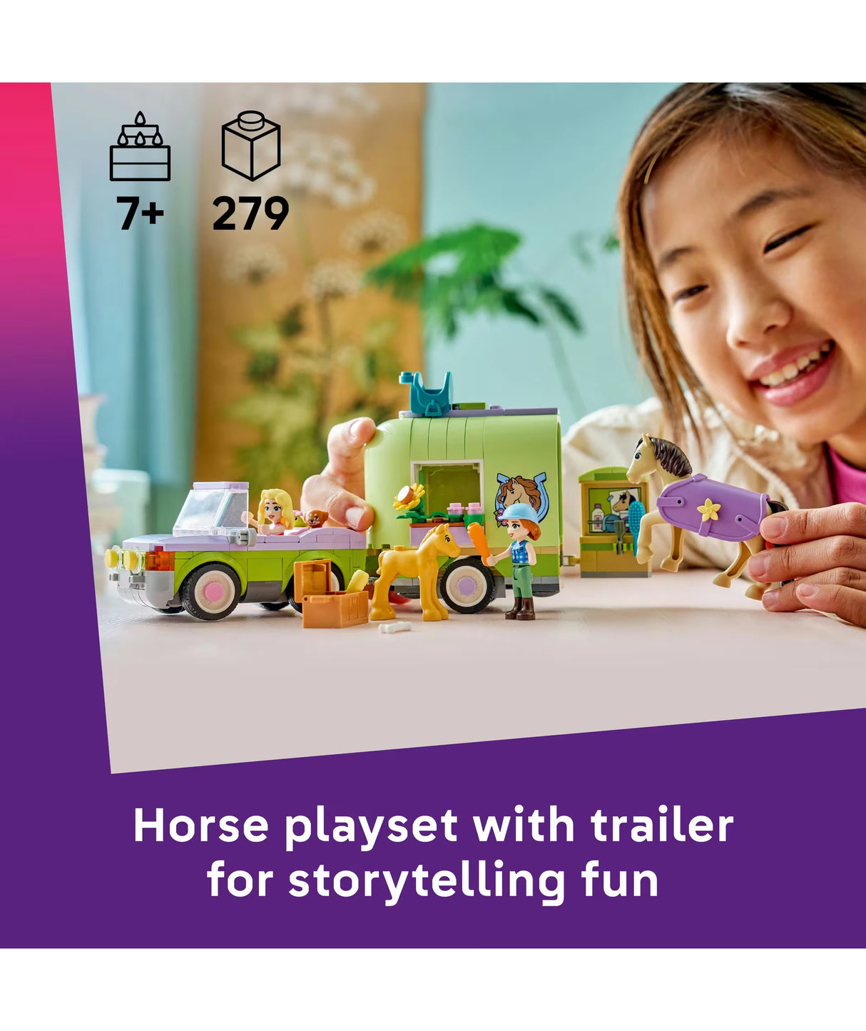 LEGO Friends: Horse & Baby Foal Trailer [42695]