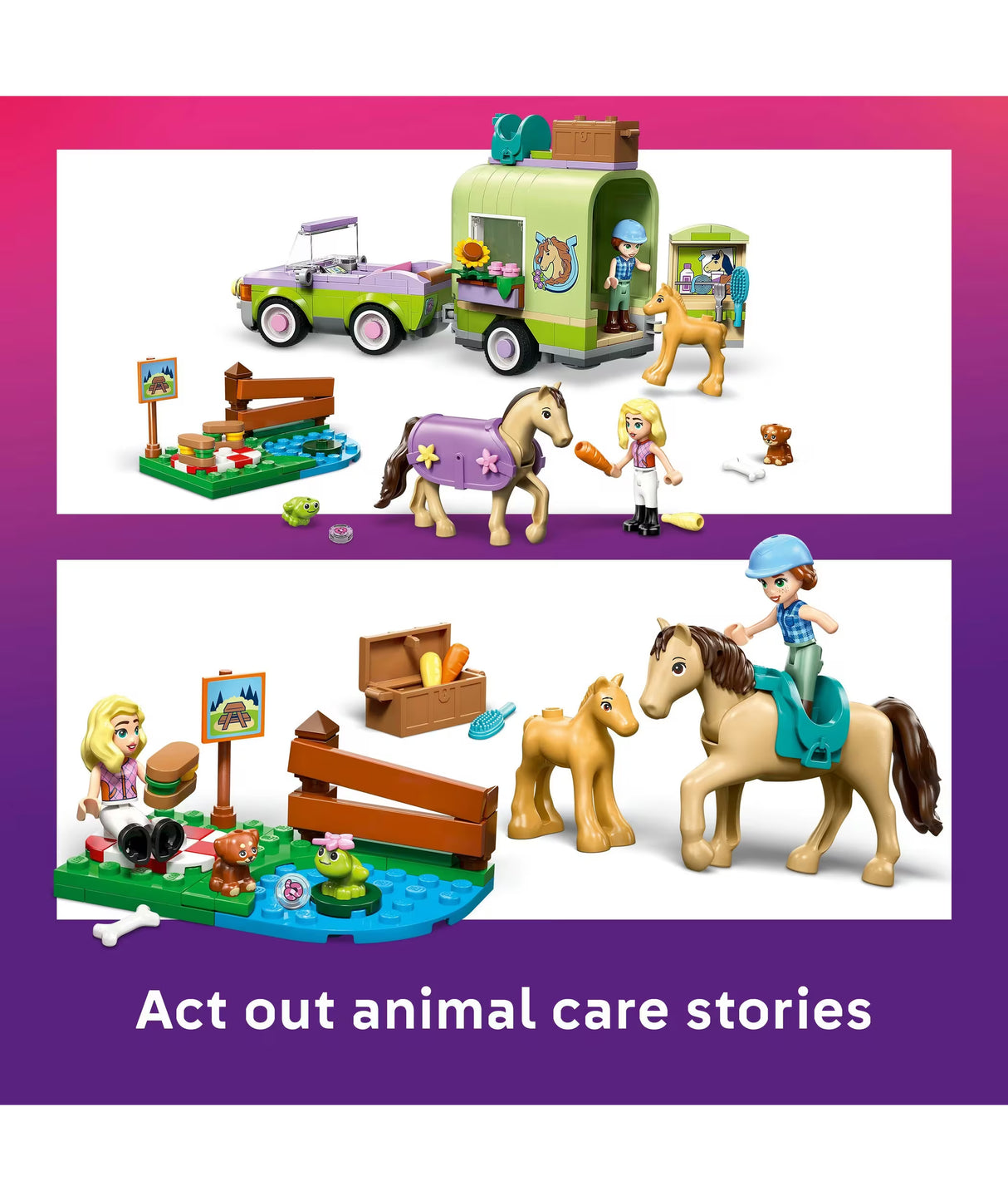 LEGO Friends: Horse & Baby Foal Trailer [42695]