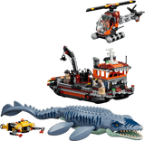 LEGO Jurassic World Mosasaurus Dinosaur Boat Attack 77983 official model image