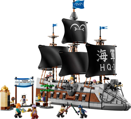 LEGO One Piece Garp's Marine Battleship 75646 front of box