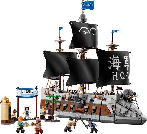 LEGO One Piece Garp's Marine Battleship 75646 official model image